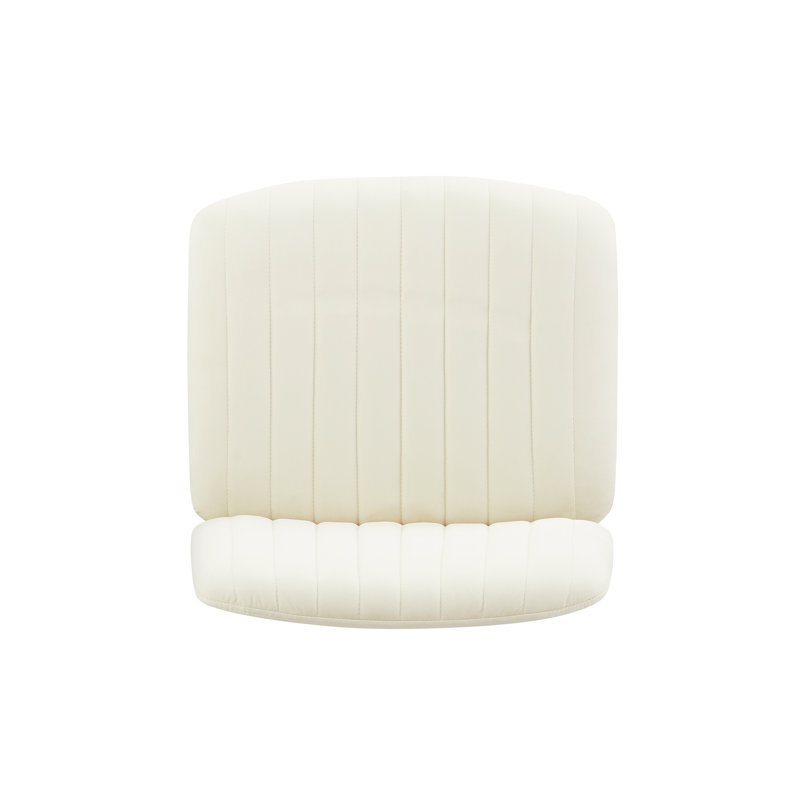 Morency Swivel Office Chair, Cream