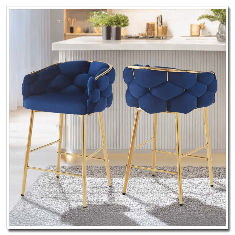 Tabouret de bar 28 po, Bleu