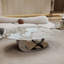 Modern Faux Marble Coffee Table, Sintered Stone Contemporary Tables with Stainless Steel Base-134286583
