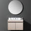 Meuble-lavabo blanc 37 po - comptoir avec évier rectangulaire encastrable 4 po 37 po, trou de robinet pré-percé, produits chimiques, pierre frittée pour un effet luxueux-214065573