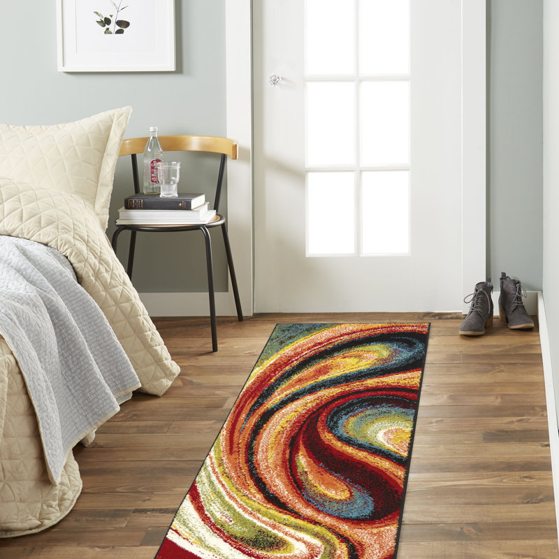 Olgethorpe Abstract Indoor Rug, Runner 1'9" x 7'2"
