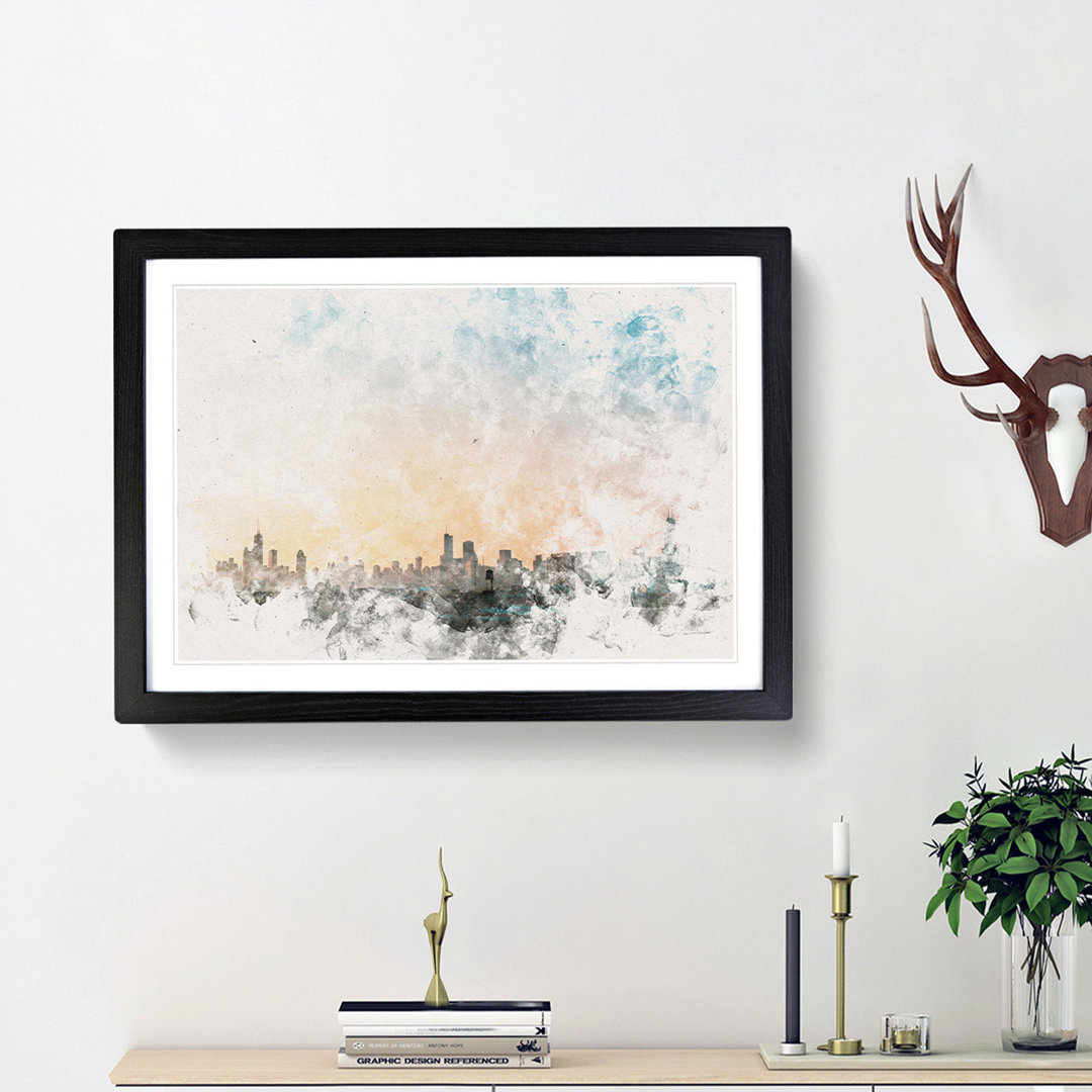 The Chicago Illinois Skyline - Picture Frame Painting Print