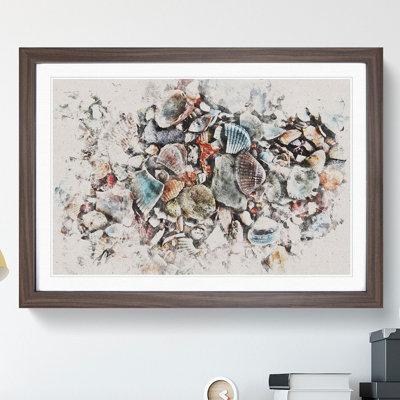 Shells on the Beach Vol.2 Watercolour - Picture Frame Graphic Art