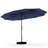 Nyasia 15 ft. x 9 ft. Rectangular Market Umbrella with Base, Navy (Sand Not Included)-1802761609