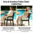 Eastlake 5 Piece HDPE Outdoor Patio Dining Set All Weather Easy Clean Low Maintenance