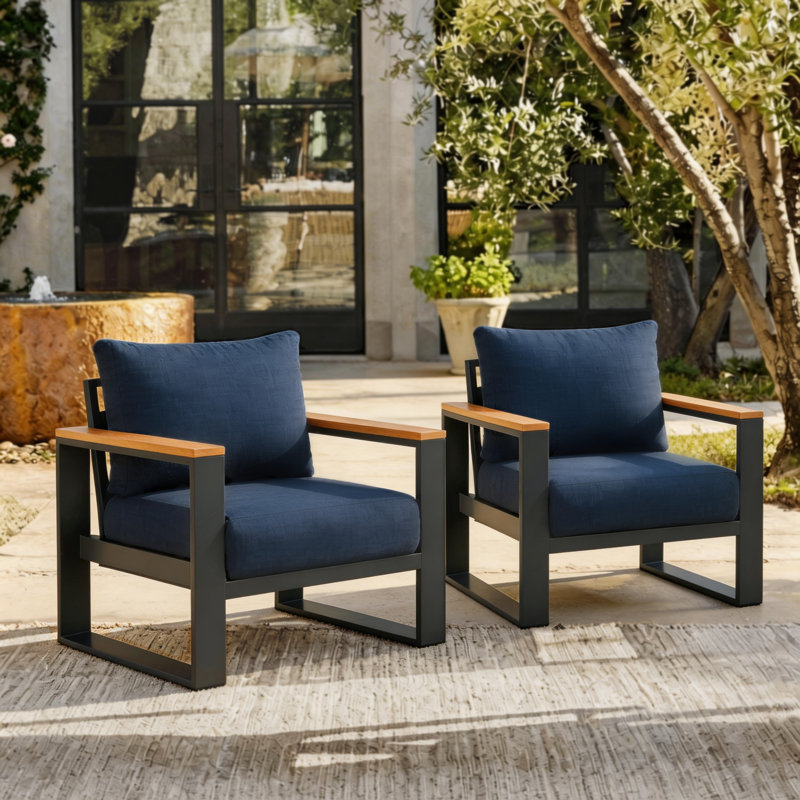 Fauteuils d'extérieur en aluminium pour patio, Marine