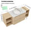 Meuble-lavabo simple mural 54 po avec plateau en pierre reconstituée et portes à fermeture en douceur 54 po