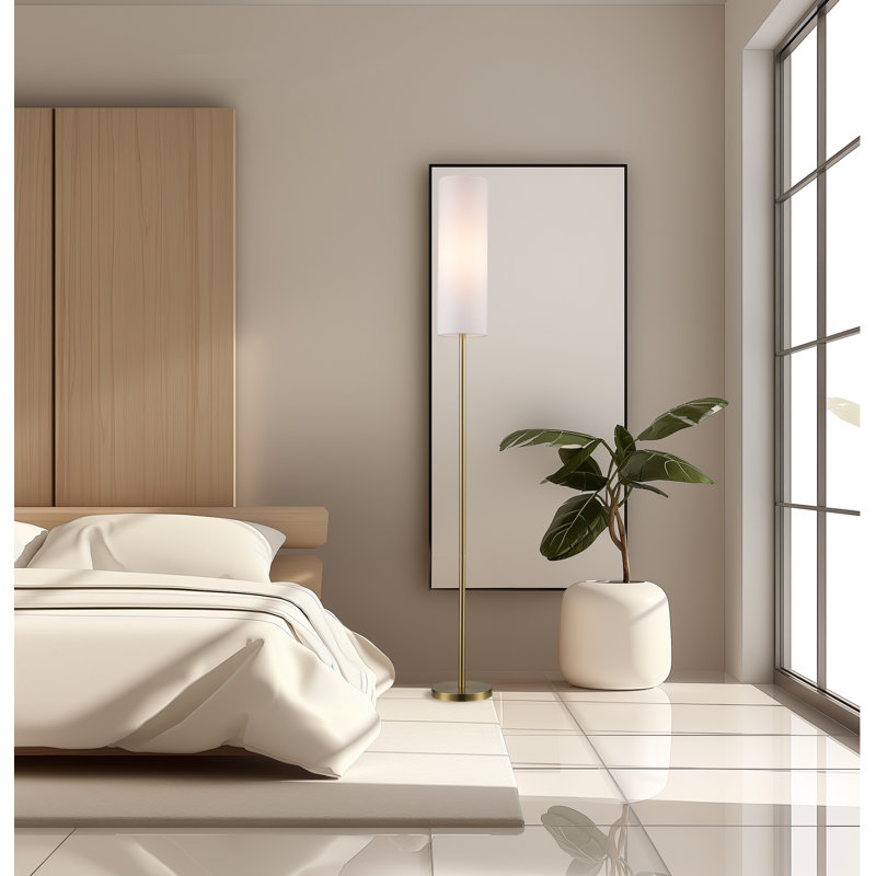 Lieselotte 1 - Light Cylindrical Floor Lamp, Gold