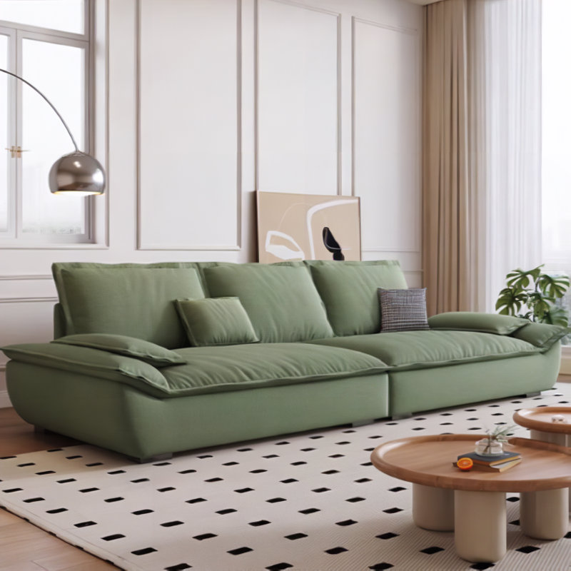 2 Seater Cotton Blend Sofa, 2-seater 220cm