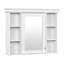 Armoire de rangement murale blanche 35 po x 28 po avec porte miroir-1118479706