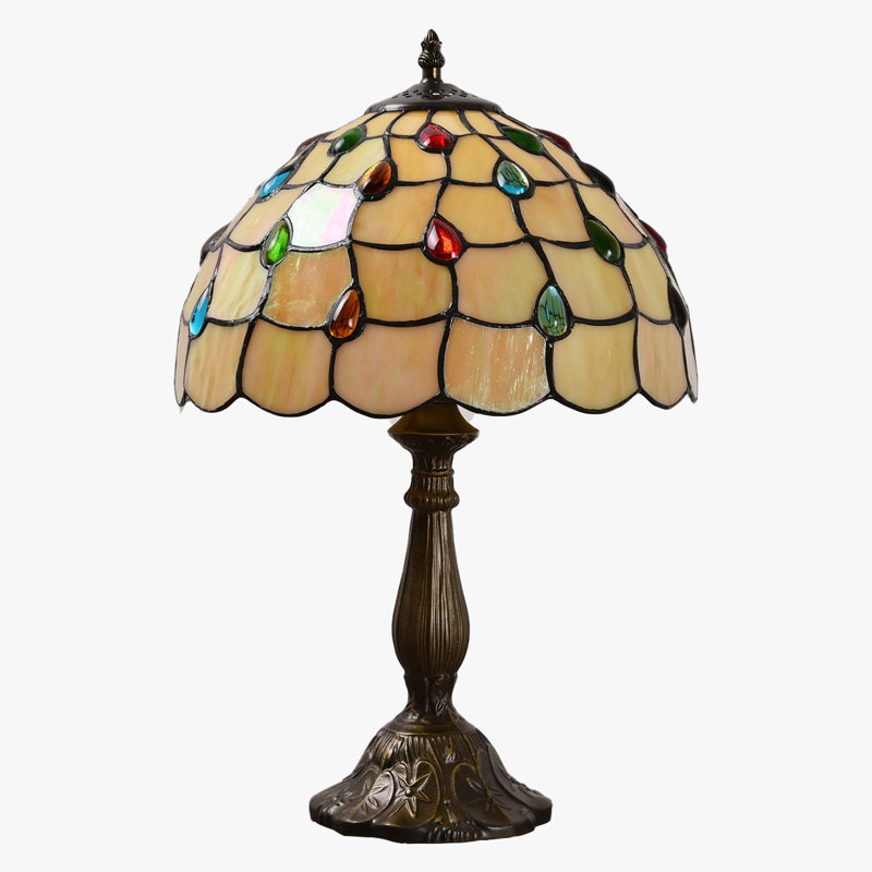 Carlita 18.11'' Accent Bronze Table Lamp Outlet Tiffany Lamp with 1 Bulb