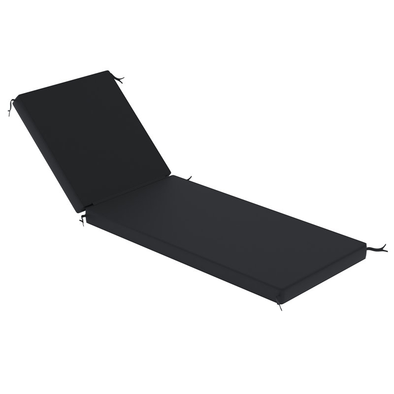 Sunbrella® Outdoor Chaise Cushion, 26" W x 80" D, Canvas Black