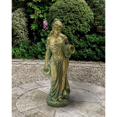 Water Resistant Fiberstone Clay Garden Statue
