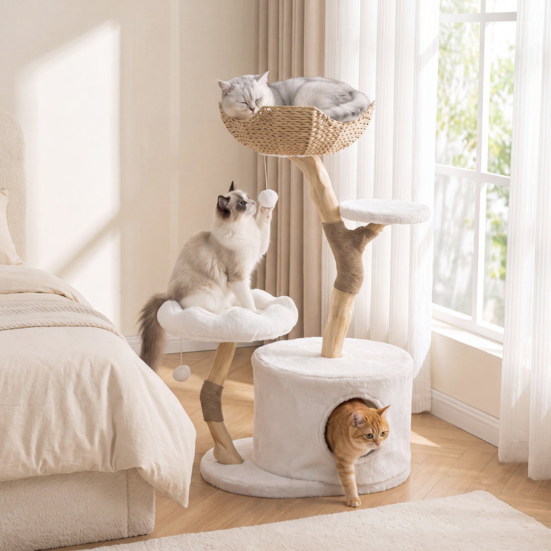 Solid Wood Cat Tree, Wood