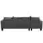 Canapé modulaire en faux lin gris avec méridienne et porte-gobelet pour 4 salons-1684930567