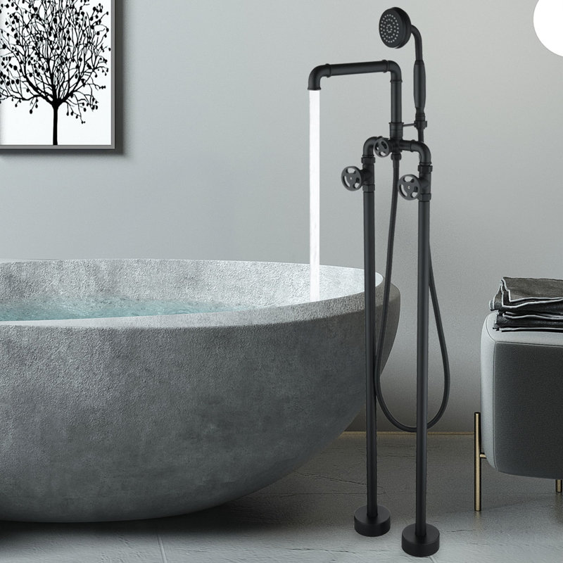 Robinet de baignoire à pattes fixé au sol
