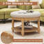 Grande table basse 29 po avec table de rangement ronde et repose-pieds