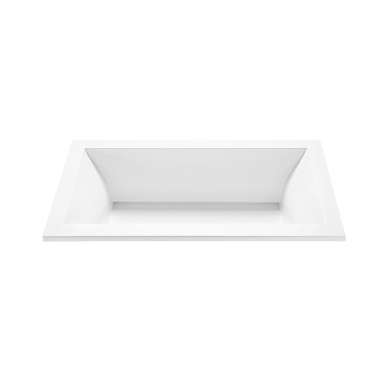 Andrea® 8 DoloMatte 72" x 36" Soaking Solid Surface Bathtub, Matte White, 71.63'' L x 36'' W x 19.75'' H, Undermount