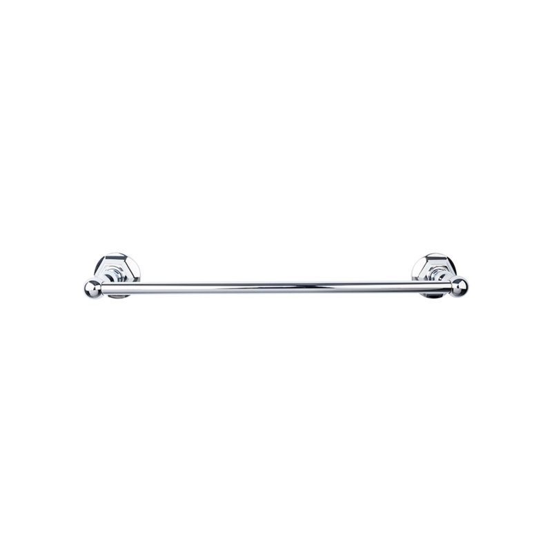 Edwardian Bath Single 26 1/2" Wall Mounted  Towel Bar, Polished Chrome