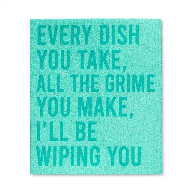 Set Of 2 Every Dish You Take...Funny Text Dishcloth