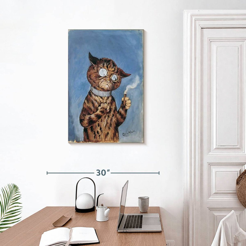 Ketti Cat With A Cigar, 30" H x 20" W