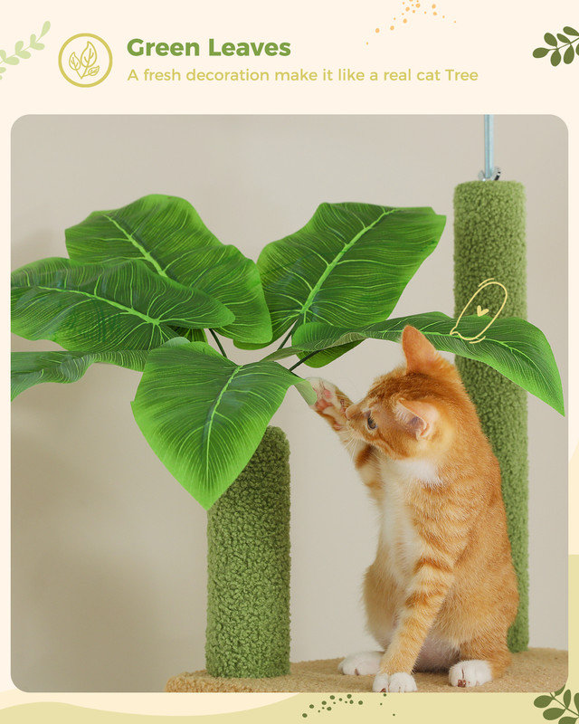 Cat Tree Floor to Ceiling, Adjustable Cat Tree Tower for Indoor Large Cats, 90.5'' - 100.4'' with Cat Condo, Hammock & Scratching Post,by Calion