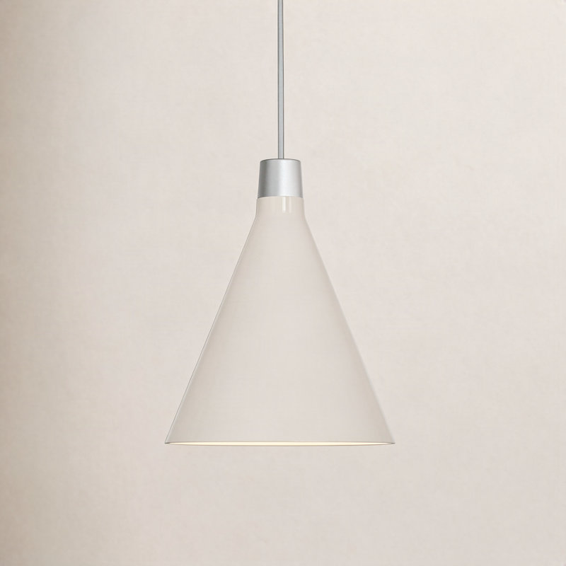 Grand luminaire suspendu en aluminium anodisé, Blanc