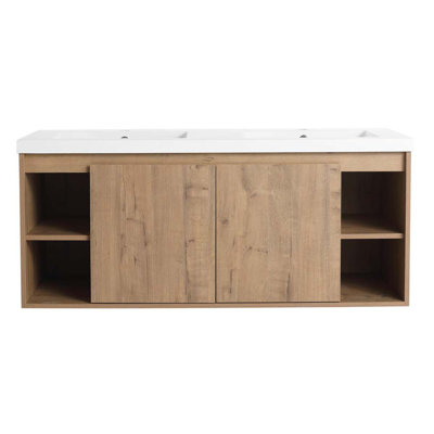 Base de meuble-lavabo double 47,7 po seulement en beige