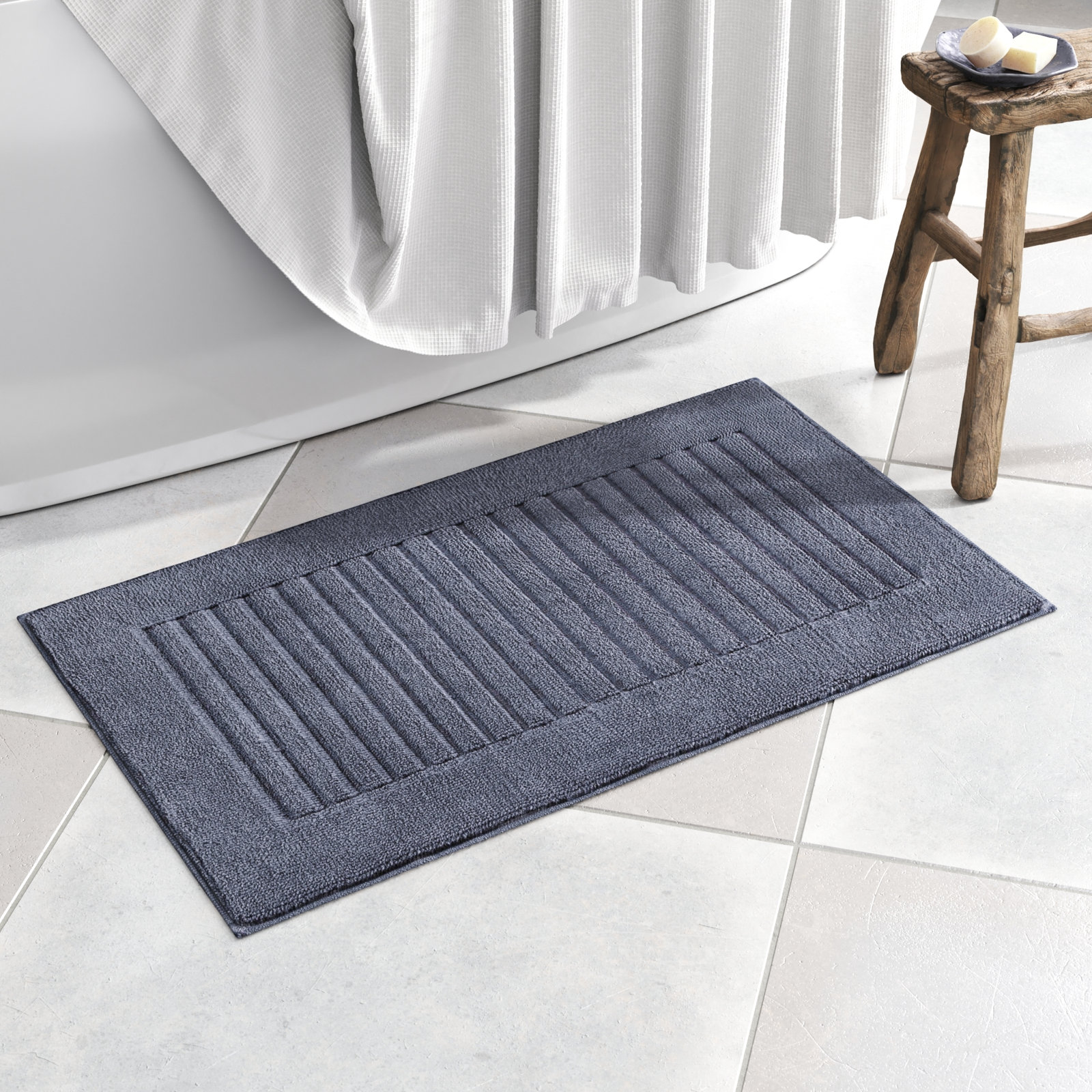 Rachel Bath Mat, Dark Gray
