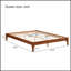 Structure de lit plateforme en bois de bambou sec de 12 pouces avec support de lattes en bois durable, silencieux et facile à assembler-2071473168