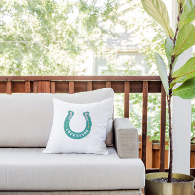 Lindsey Kay Collective Lucky You Horse Shoe Throw Pillow