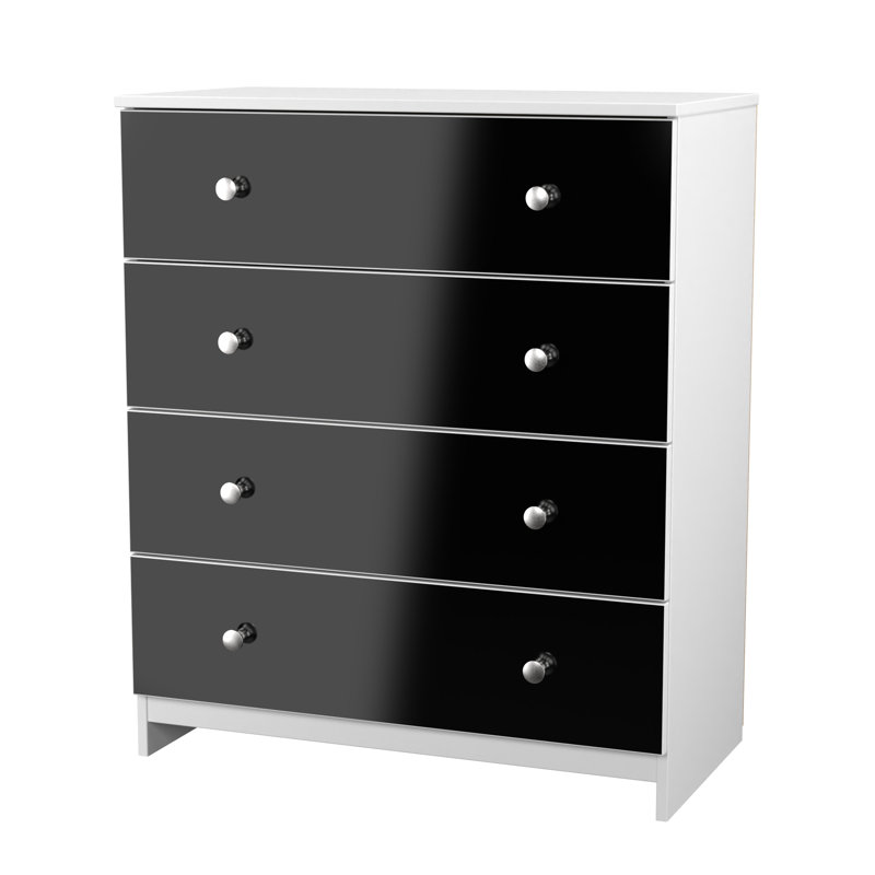 Borth 4 Drawer Chest (Ready Assembled), Black