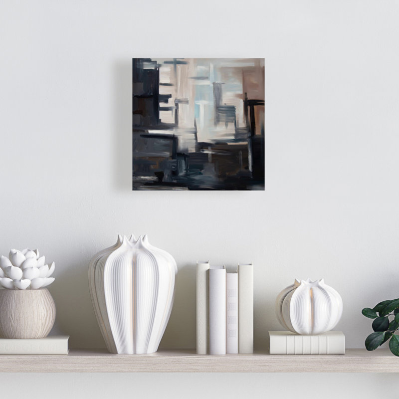 Brown Abstract Contemporary Canvas Subtil - Home Decor Art