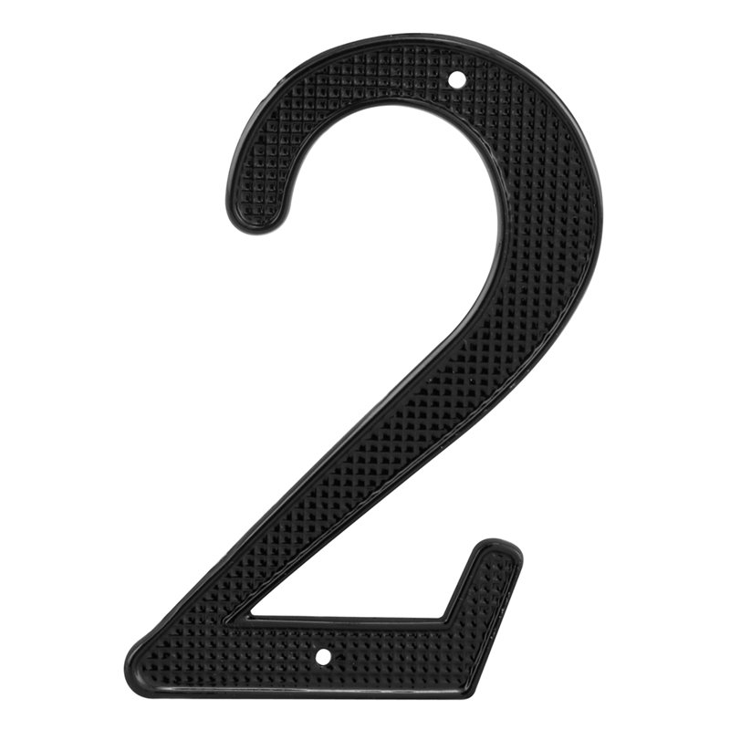Numéro de maison de 4 po Prime-Line, moulé sous pression, finition noire, 2