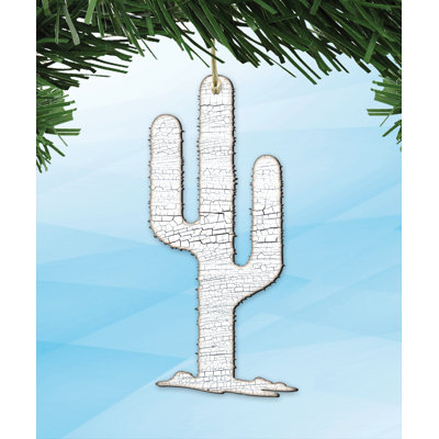 Aimants en bois rustique en forme de cactus