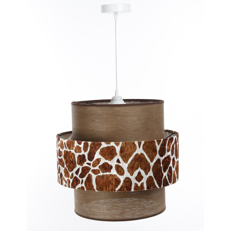 Alyicia 1 - Light Brown Drum Pendant
