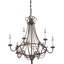 Lustre candélabre suspendu à 6 lumières Kalle