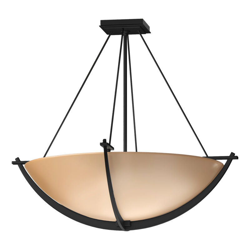 Compass 3 - Light Semi Flush Mount, Black, Sand, 24.1" H x 27.4" W x 27.4" D