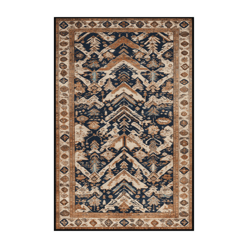 Tapis brun lavable à la machine, Rectangulaire 8 pi x 10 pi