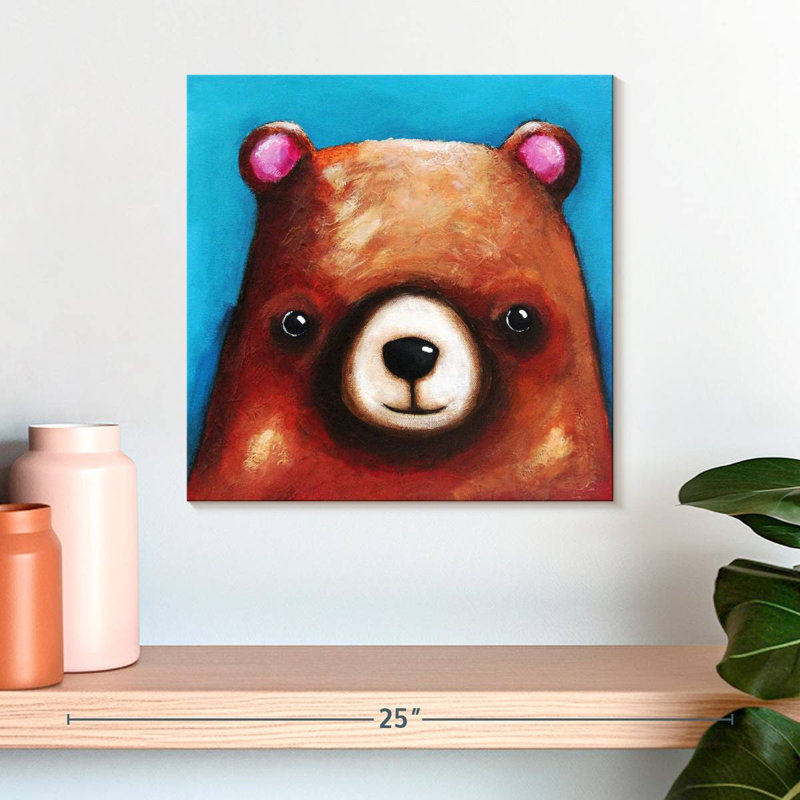 Ashelle l'ours brun, H 16 po x l 16 po