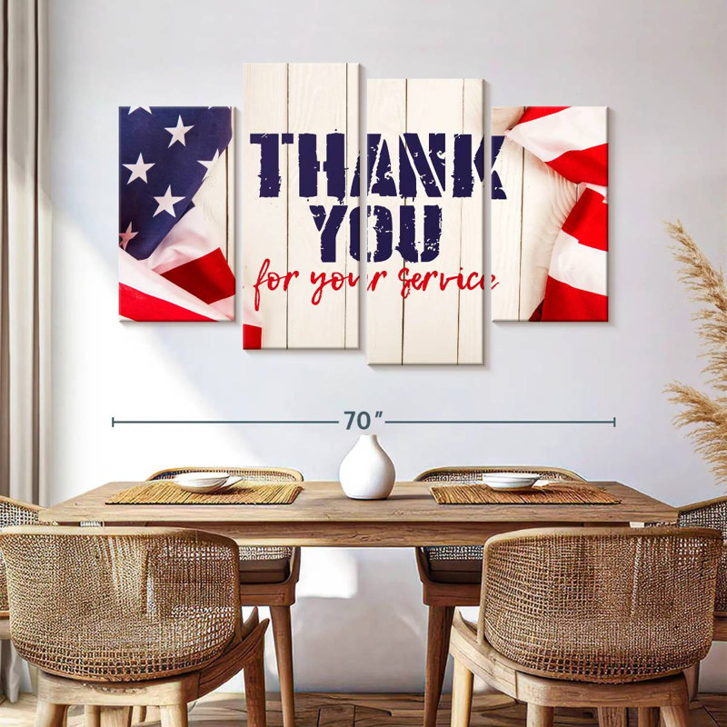 Lelend Thank You Servicemen, H 42 po x l 68 po