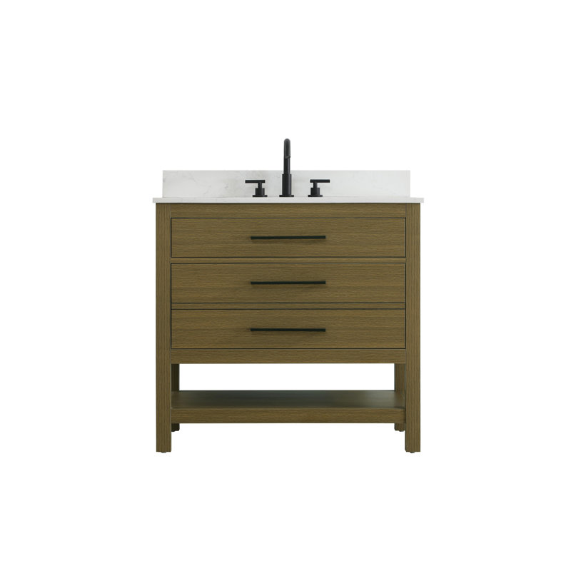36 inch Single Bathroom Vanity_Modern_VF60536-BS, Chestnut Brown