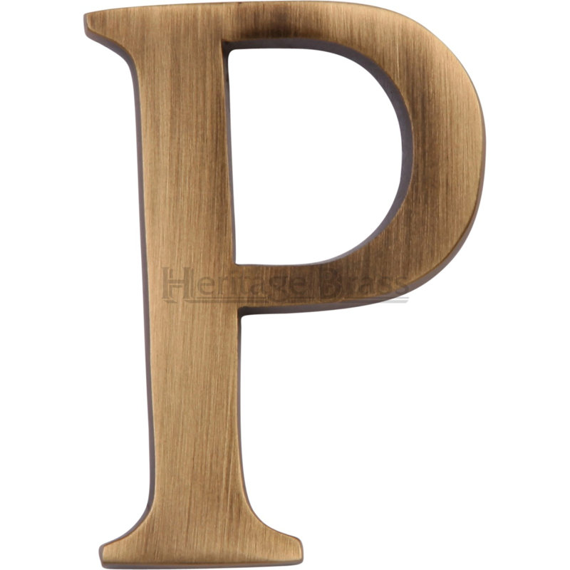 Heritage Brass Heritage Alphabet Rear Fix 5.1cm (2"), Antique Brass, P