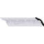 Moulure couronnée rose H 3 1/8 po x P 3 1/8 po x F 4 3/8 po x L 94 1/2 po