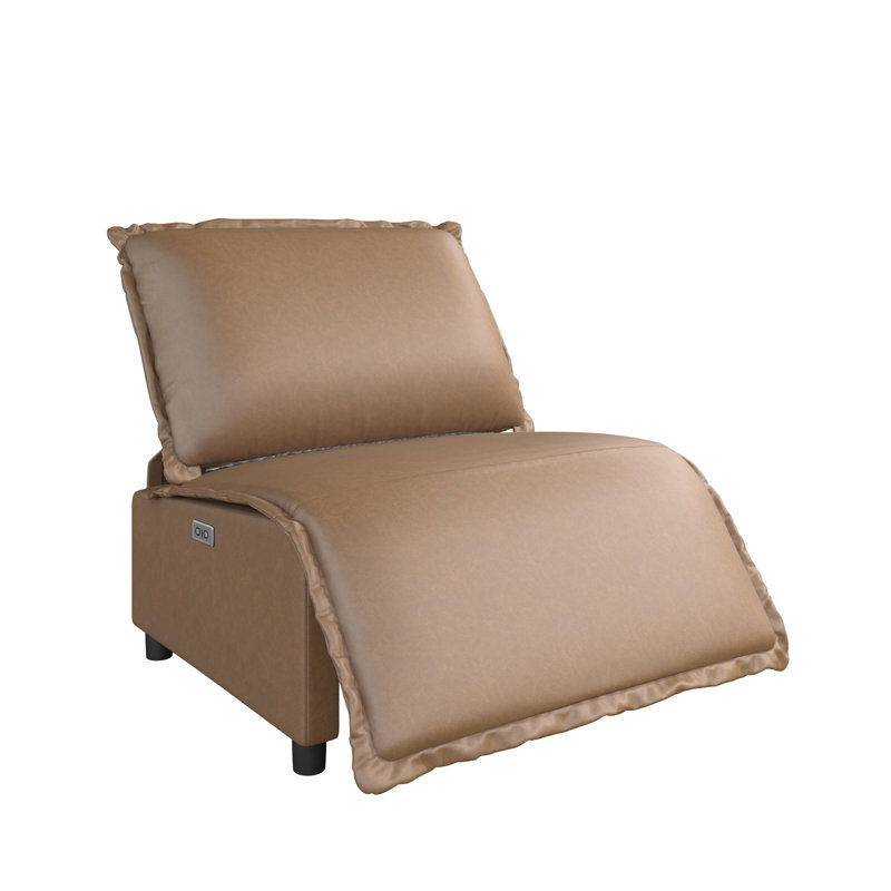 Fauteuil inclinable électrique Callum, chameau, similicuir, Chameau