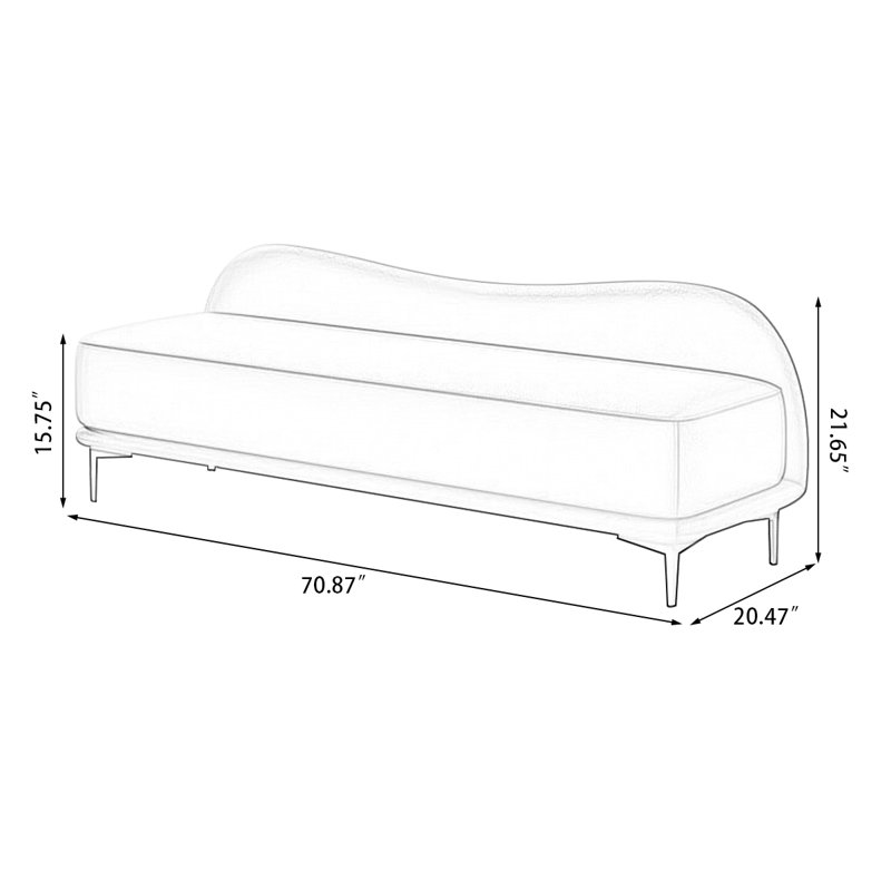 Banc avec revêtement, Beige ; bleu clair