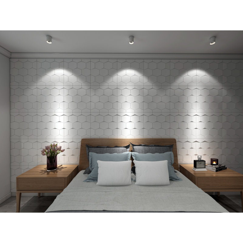 Panneau mural 3D blanc 19,7 po x 19,7 po Falkirk Ross (paquet de 5)