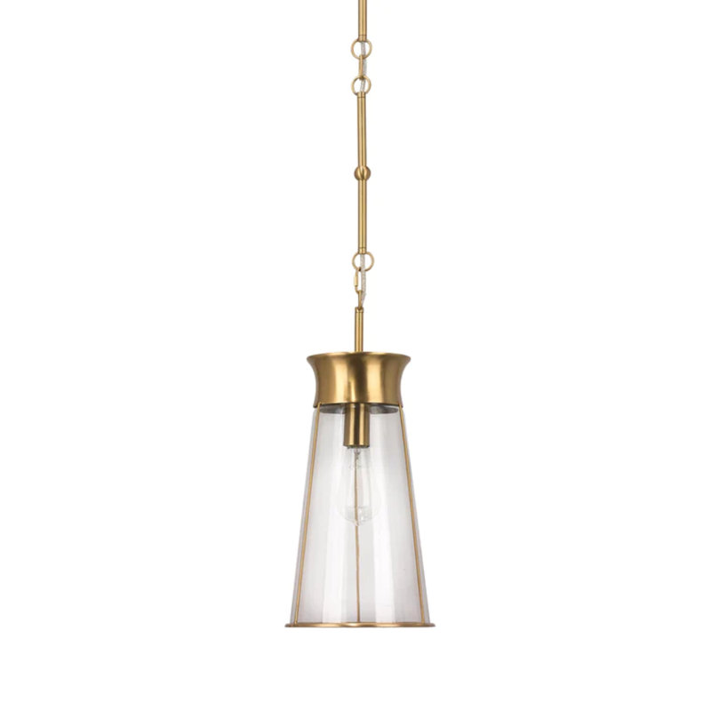 Luminaire suspendu à 1 lumière, Laiton