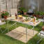 Rectangular Extendable Outdoor Picnic Table , 90cm W 60cm D