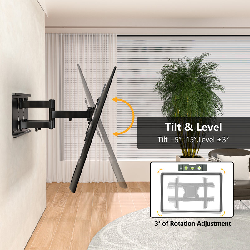 Tilt Swivel Universal Wall Mount for 37”-80” LCD LED Plasma TV
